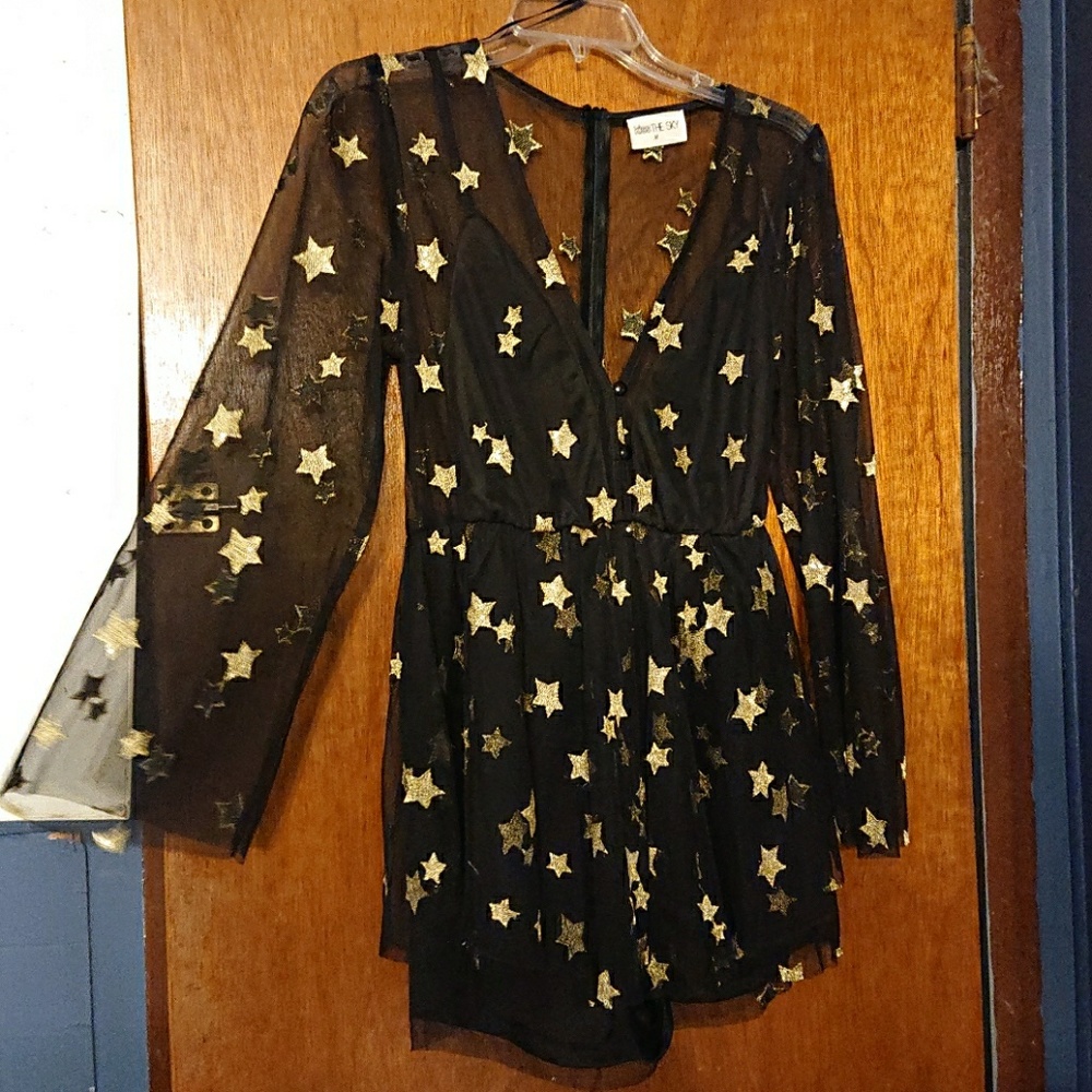 Sheer Lace Star Romper